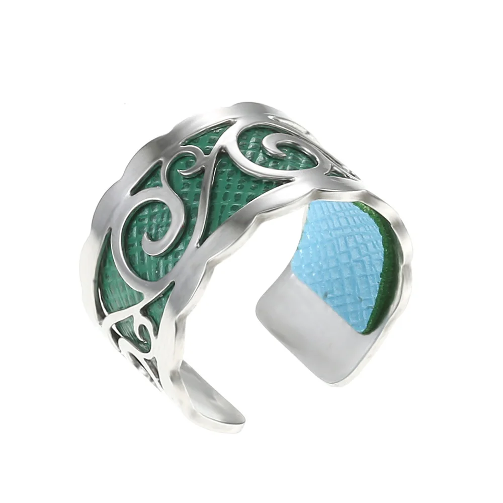 007 Cremo, сделай сам, простое кольцо, Argent, кольца для женщин, Bijoux, кольцо из нержавеющей стали, сменная кожа, Bague Femme - Цвет основного камня: 007