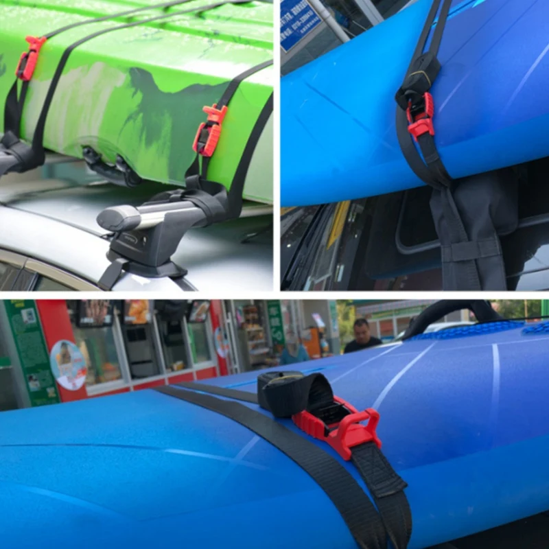

6M Surfboard Kayak Roof Rack Tie Down Straps Universal Luggages Lash Securing Strap with Metal Cam Buckle 500KG