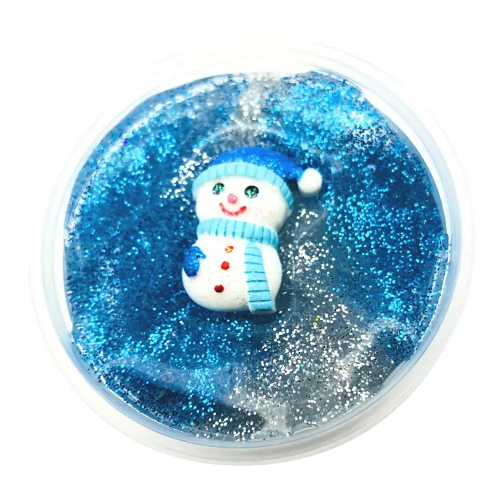 

60ml Color Matching Slime Christmas Crystal Mud Fluffy Slime Stress Relief Toy For Kids Adults
