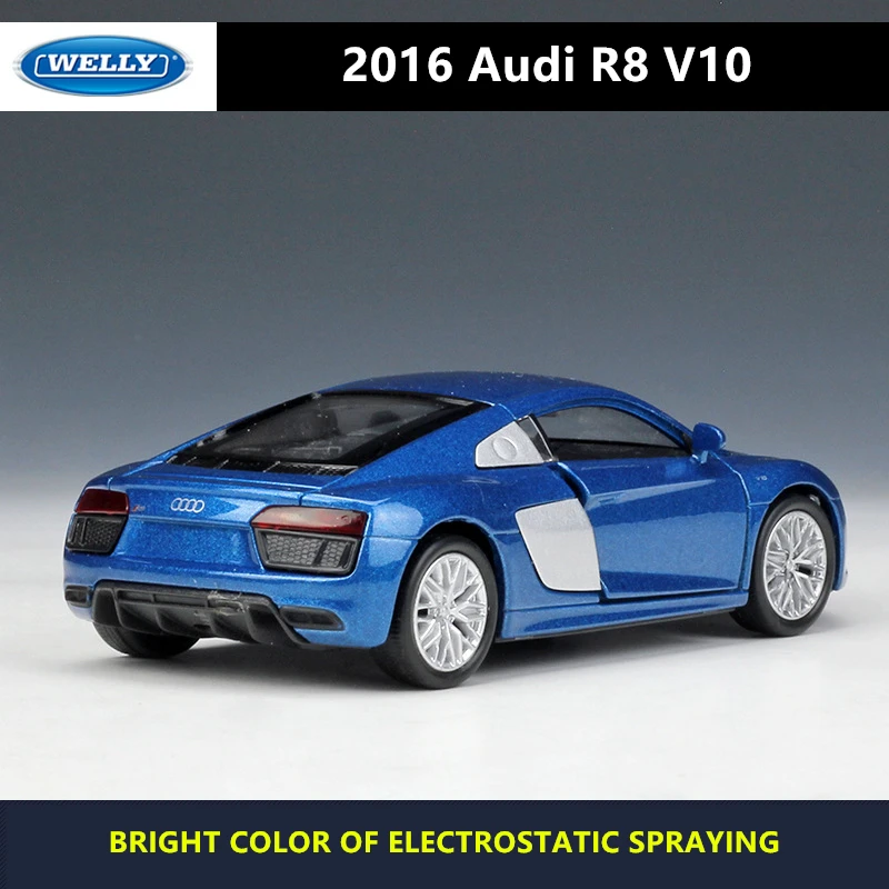 WELLY 1:36 2016 Audi R8 V10 модель автомобиля Land Rover из сплава коллекционная Игрушечная