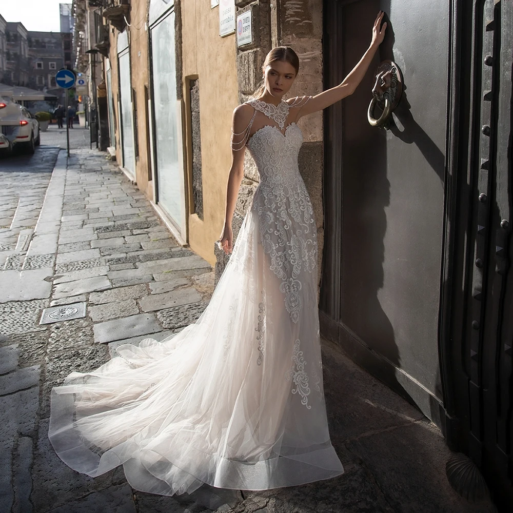 

UZN Elegant Ivory A-Line Sweetheart Lace Appliques Wedding Dress Hot Sale Sleeveless Beading Bridal Gown Plus Size Wedding Gowns