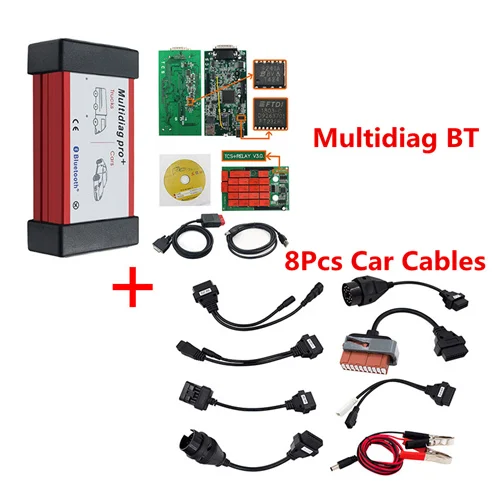BT Car Cables OBD2 Multidiag Pro+ с OBDII Bluetooth двойная плата Pro Plus Bluetooth 2016R1,1 бесплатно Keygen 9421A полный автомобиль/Грузовик Кабели - Цвет: BT Car Cables