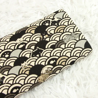 Половинчатая утолщенная хлопковая ткань с изгибом кота в японском стиле ручная