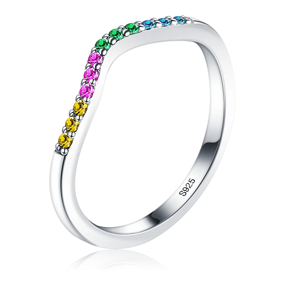 

SILVERHOO 925 Sterling Silver Ring For Women Fine Jewelry High Quality Irregular Cubic Zirconia Feminine Rings Hot New Products