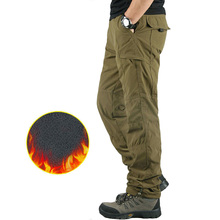 Pantalones cargo de lana gruesa para hombre...
