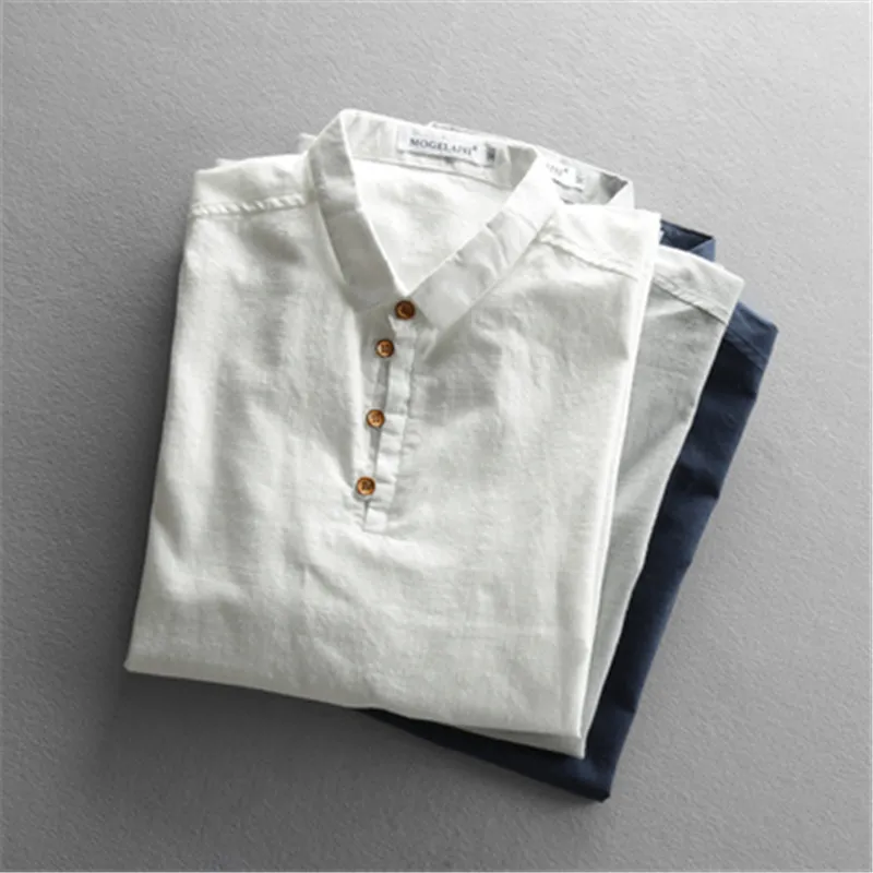 

Летняя футболка, новинка, мужские хлопковые льняные футболки с коротким рукавом, большие размеры, пуловер для мужчин, повседневные льняные ...