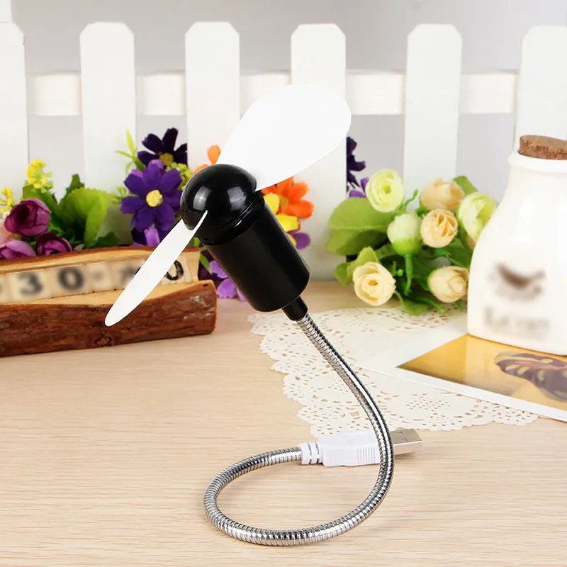 Мини вентилятор USB для ноутбука настольный охлаждающий кулер пластик легко