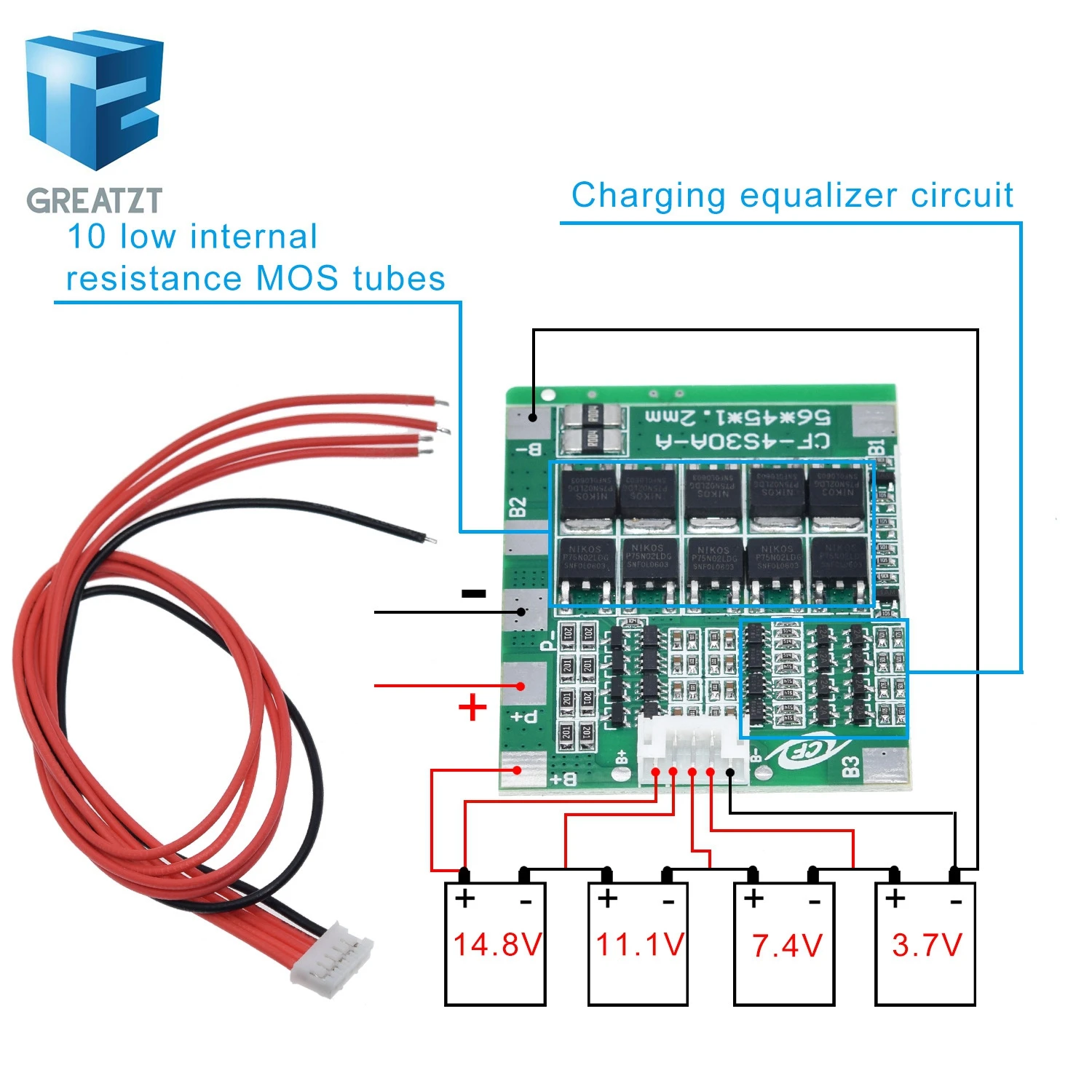 GREATZT Новое поступление 4S 30A 14 8 V литий ионный 18650 батарея BMS пакеты Щит защиты