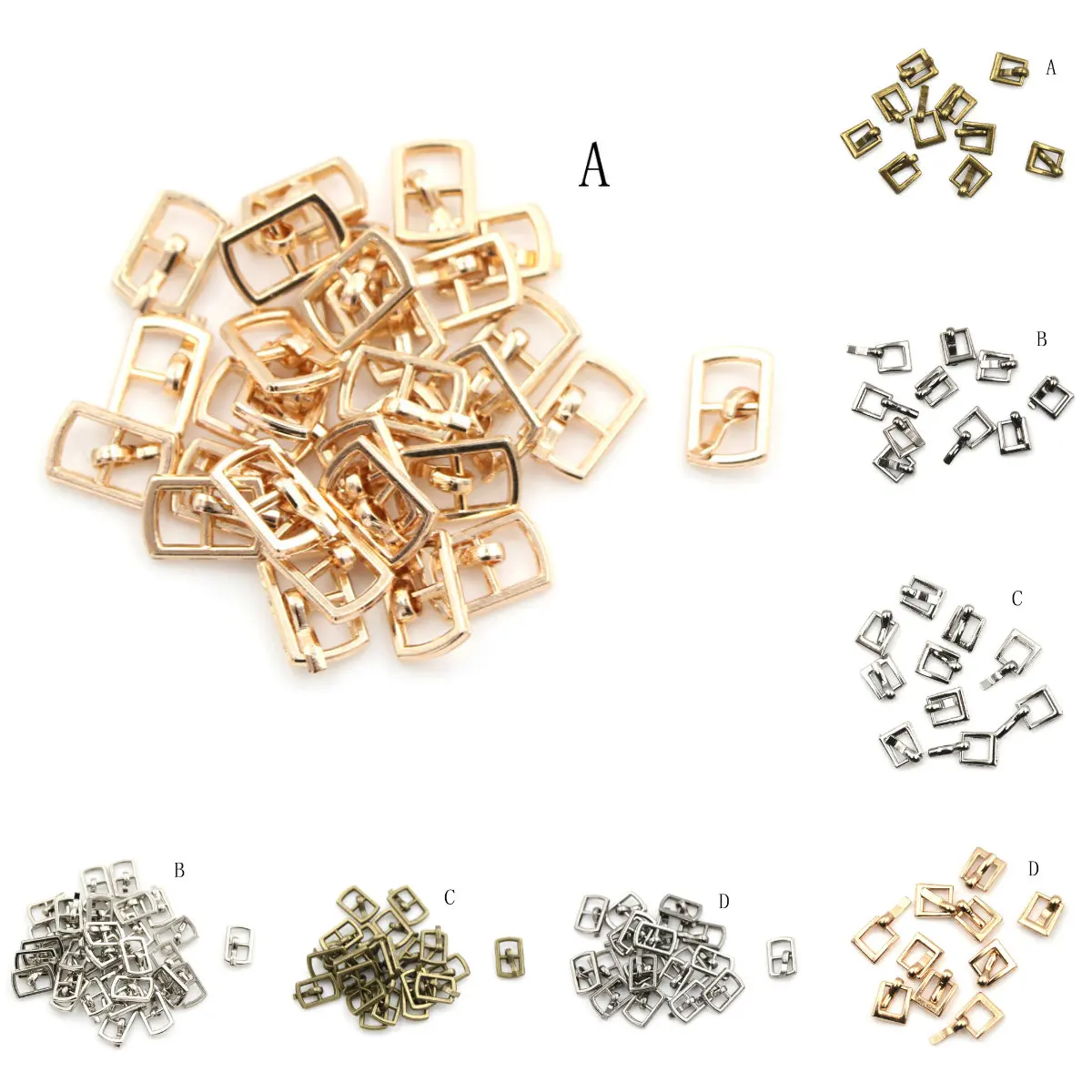 

10pcs 4.5MM Diy shoes word buckle For doll accessories mini ultra-small Japanese word buckle belt buckle