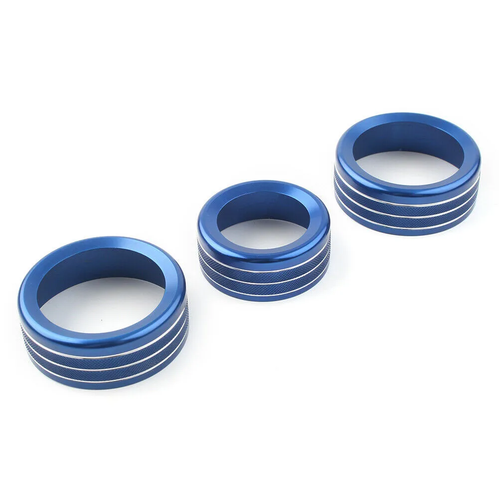 

3PCS Switch Knob Ring Accessories Blue Decorative Circles Easy Installation High Quality