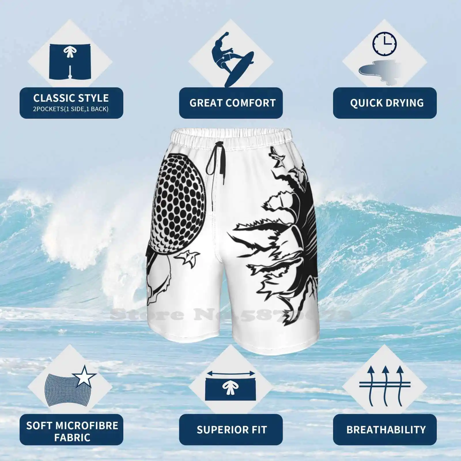 Дышащие индивидуальные праздничные пляжные шорты для гольфа мячи спортивное