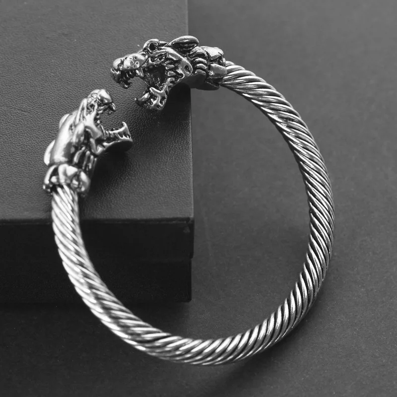 Волчий браслет голова тигра новые ювелирные изделия индийские Открытый для