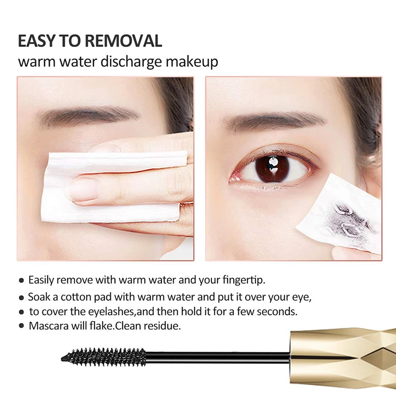 Тушь для ресниц Crown Mascara 4D водостойкая Удлиняющая из шелкового волокна не
