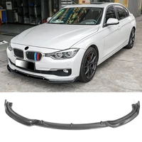 black carbon look front bumper lip spoiler side splitter diffuser guard body kit for bmw 3 series f30 f35 2016 2019 car styling
