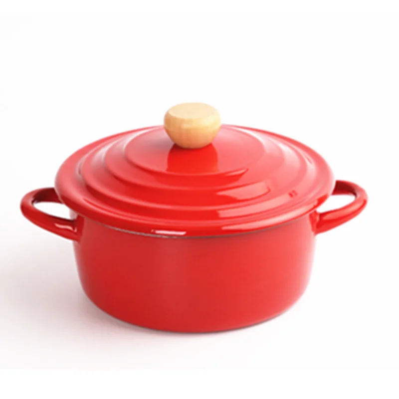 Кастрюля для супа эмалированная кастрюля с двумя ушками тушения домашняя посуда