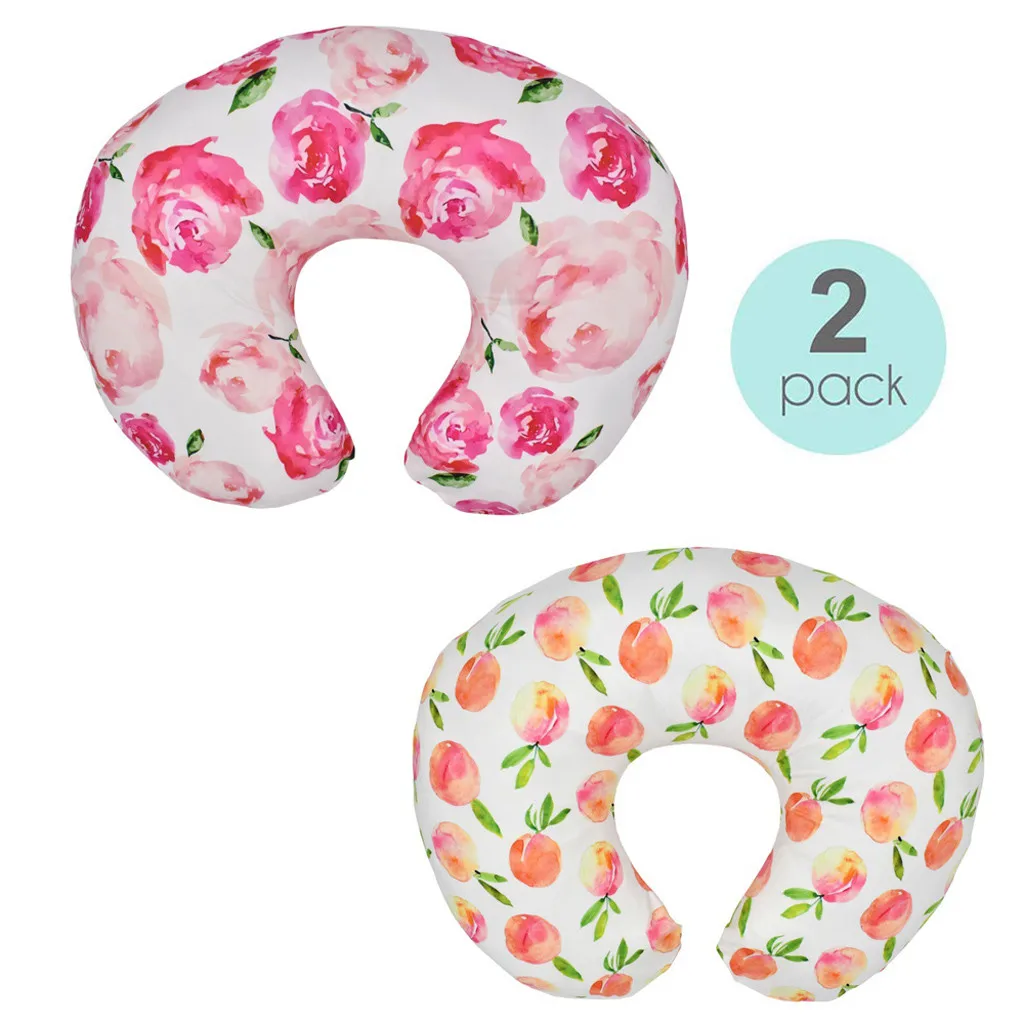

2PCS Nursing Newborn Infant Baby Breastfeeding Pillow Cover Nursing Slipcover Protector Removable Elastic Pillow Covers