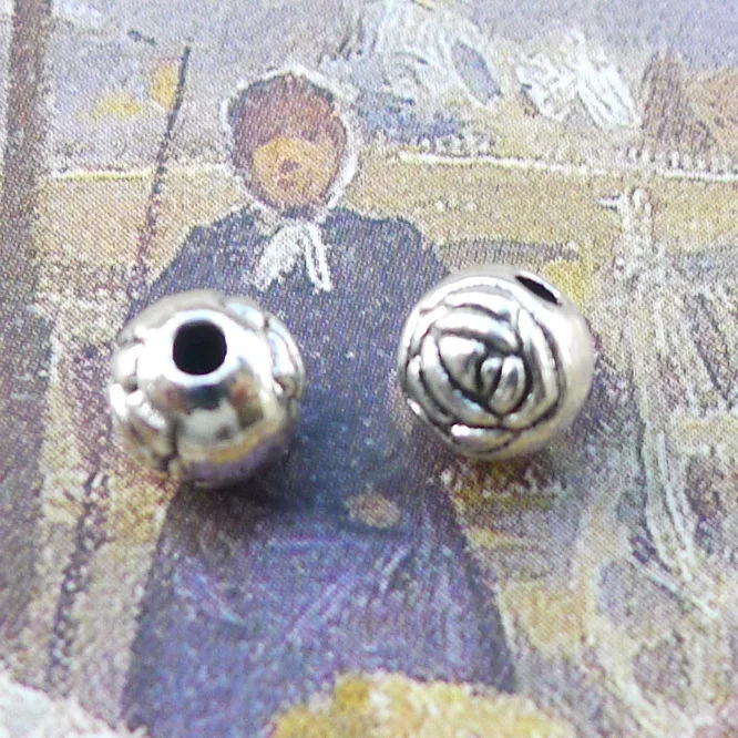 

Supplies For Jewelry Making Flowers Small Beads Antique Silver Color 0.6x0.6mm 20 Pieces