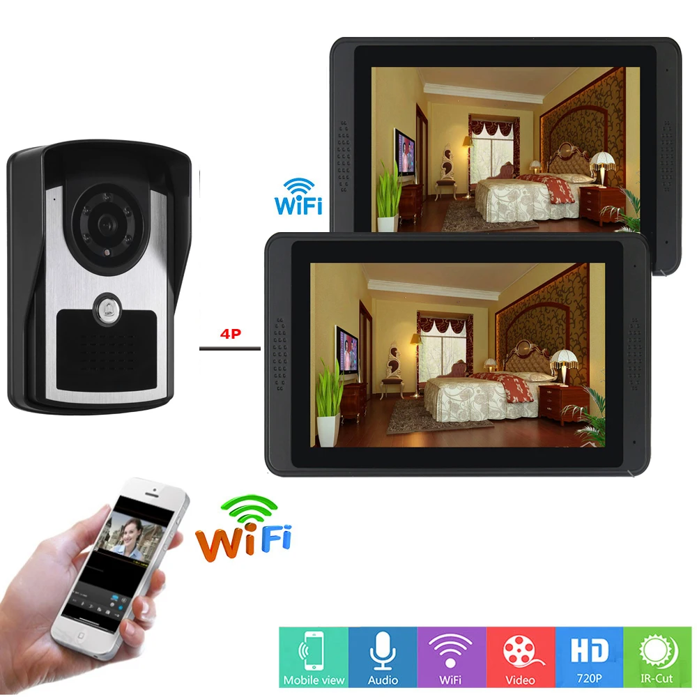 SmartYIBA приложение Remote Управление видео домофон 7 дюймов ЖК дисплей Wi Fi