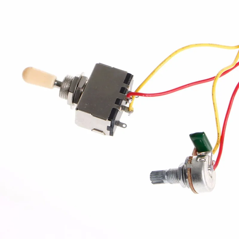 Новый гитары жгут проводов 3 Way тумблер 1V1T 500k звук тон Jack для LP|guitar wiring harness|guitar wirelp