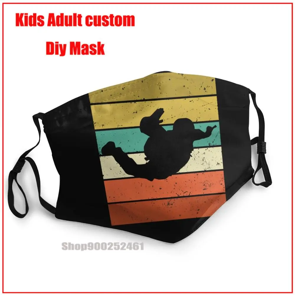 

Винтажная маска для лица Skydiver в стиле ретро waifu2x art E3 с шкалой Бесшумная самодельная модная моющаяся многоразовая маска для лица дизайнерска...