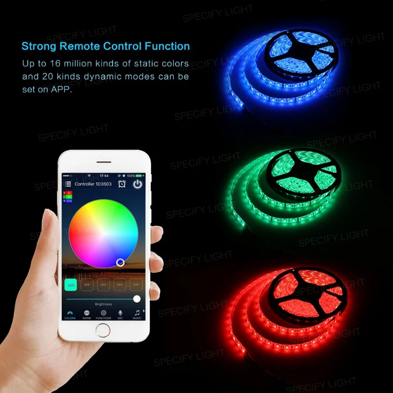 5 10 м 15 20 RGB светодиодный полосы света SMD 5050 IP65 Водонепроницаемый лента диод гибкий