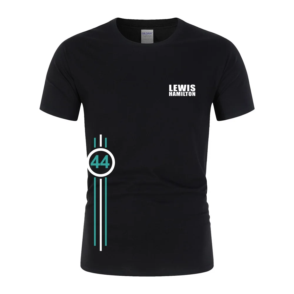 

Lewis Hamilton Digital 44 Tshirts Cool Casual Sport Men's T-Shirt Brand Hombre Short Sleeve Top Tees Car Driver Cotton Topshirts