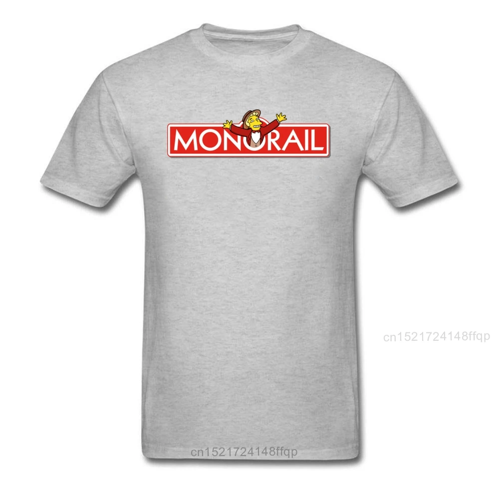 Monorail Bart Футболка мужская черная футболка с героями мультфильмов забавные