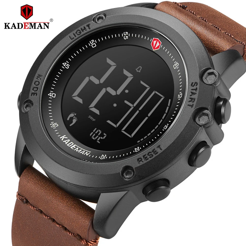 Модные Роскошные брендовые военные спортивные мужские кварцевые часы цифровые