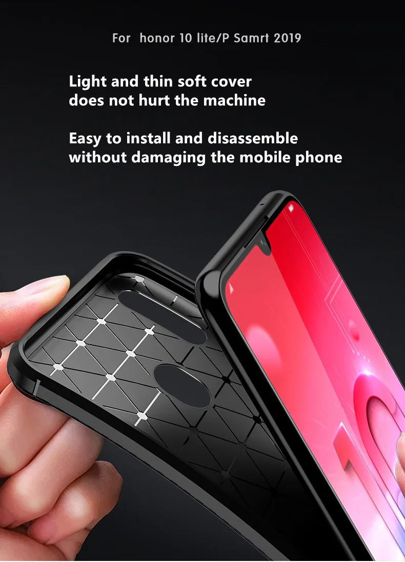 Чехол для huawei P Smart Чехол Мягкий Силиконовый противоударный чехол из углеродного волокна для huawei P Smart Z Plus защитный чехол для телефона s Чехол