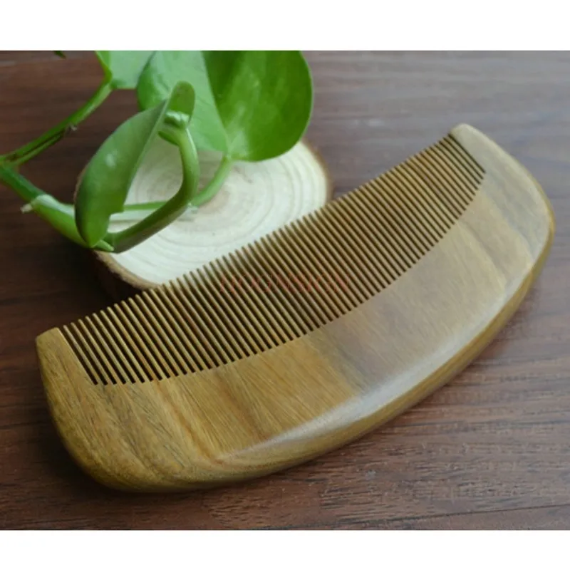 wooden comb Green Sandalwood Super Dense Comb Tweezer Tweezers To Dandruff Tooth Combs Mini Portable Male Children Small