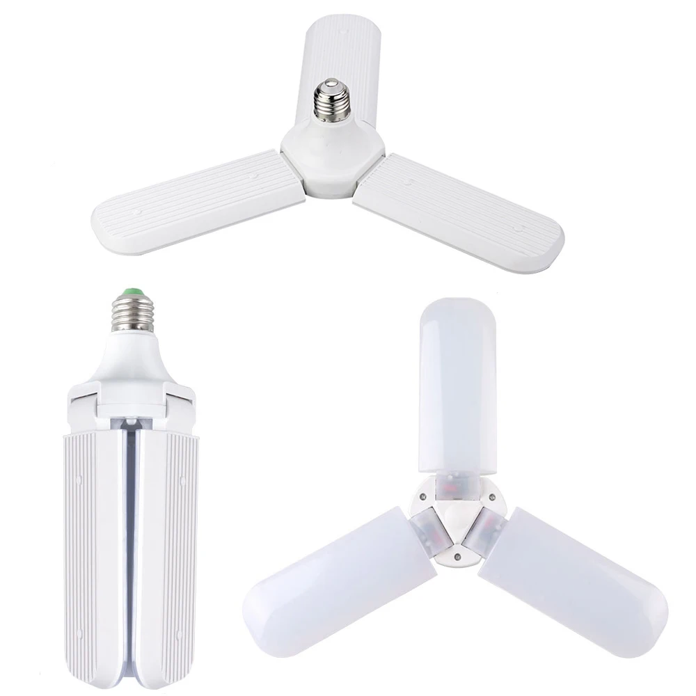 4-листная Светодиодная лампа E27 потолочные светильники с суперяркостью 45 Вт 60