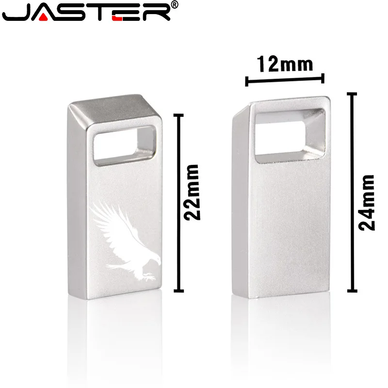 JASTER USB флэш-накопитель металлический 2 0 квадратное отверстие Мини Серебряный 4 ГБ