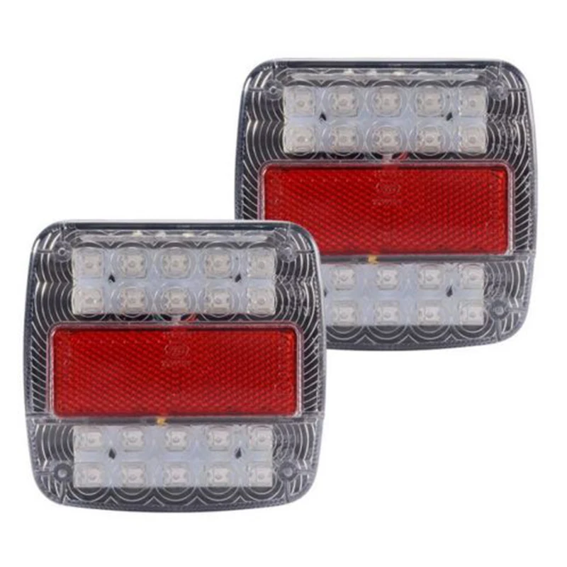 

License Plate Truck Trailer Caravans DC 12V Light 2Pcs Bright LED Stop Rear Tail Reverse Indicator High quality Durable