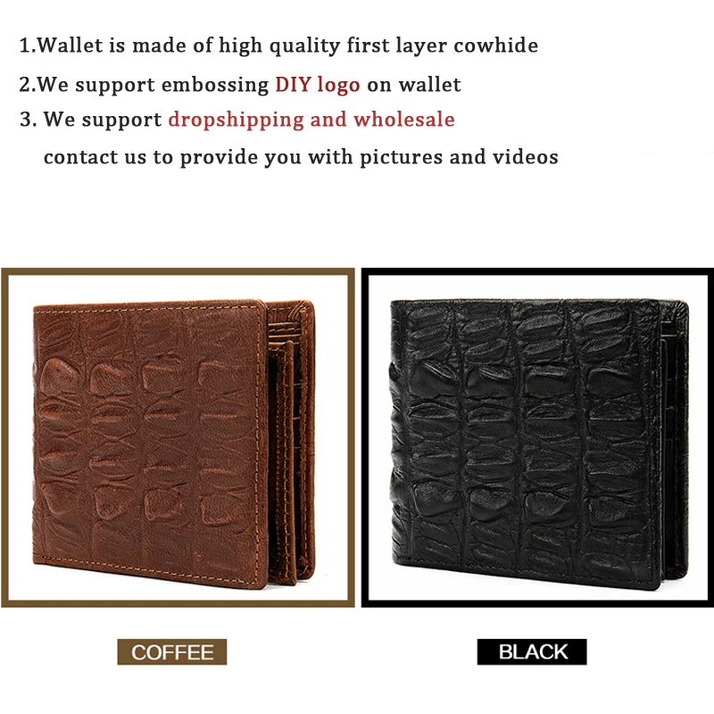WESTAL Шаблон Аллигатора Кошелек Мужской Натуральная Кожа Короткий Бумажник