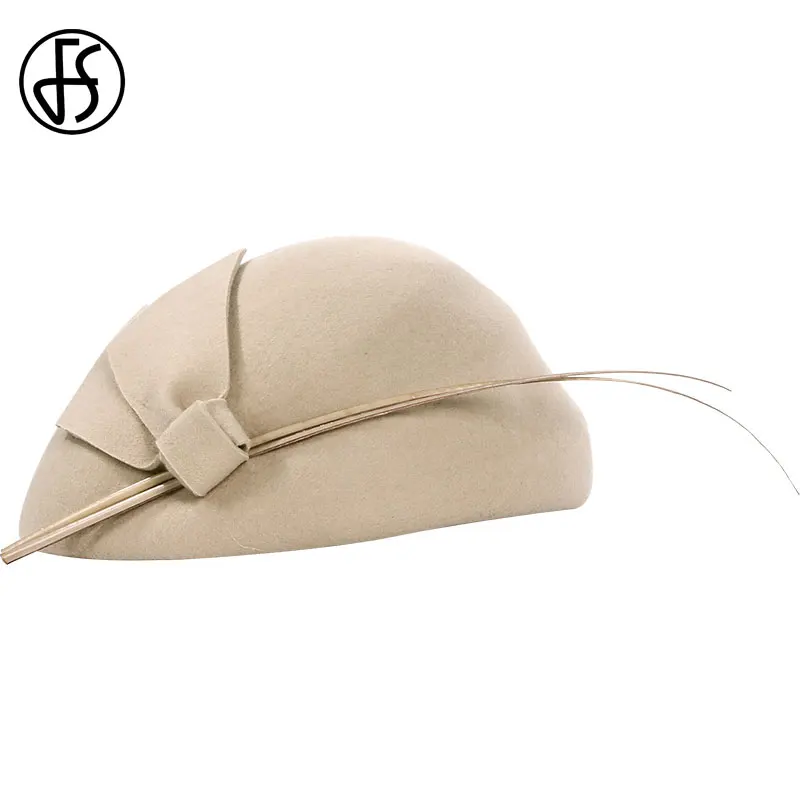 Женская фетровая шляпка Таблетка FS шерстяная для церкви и торжевечерние случаев