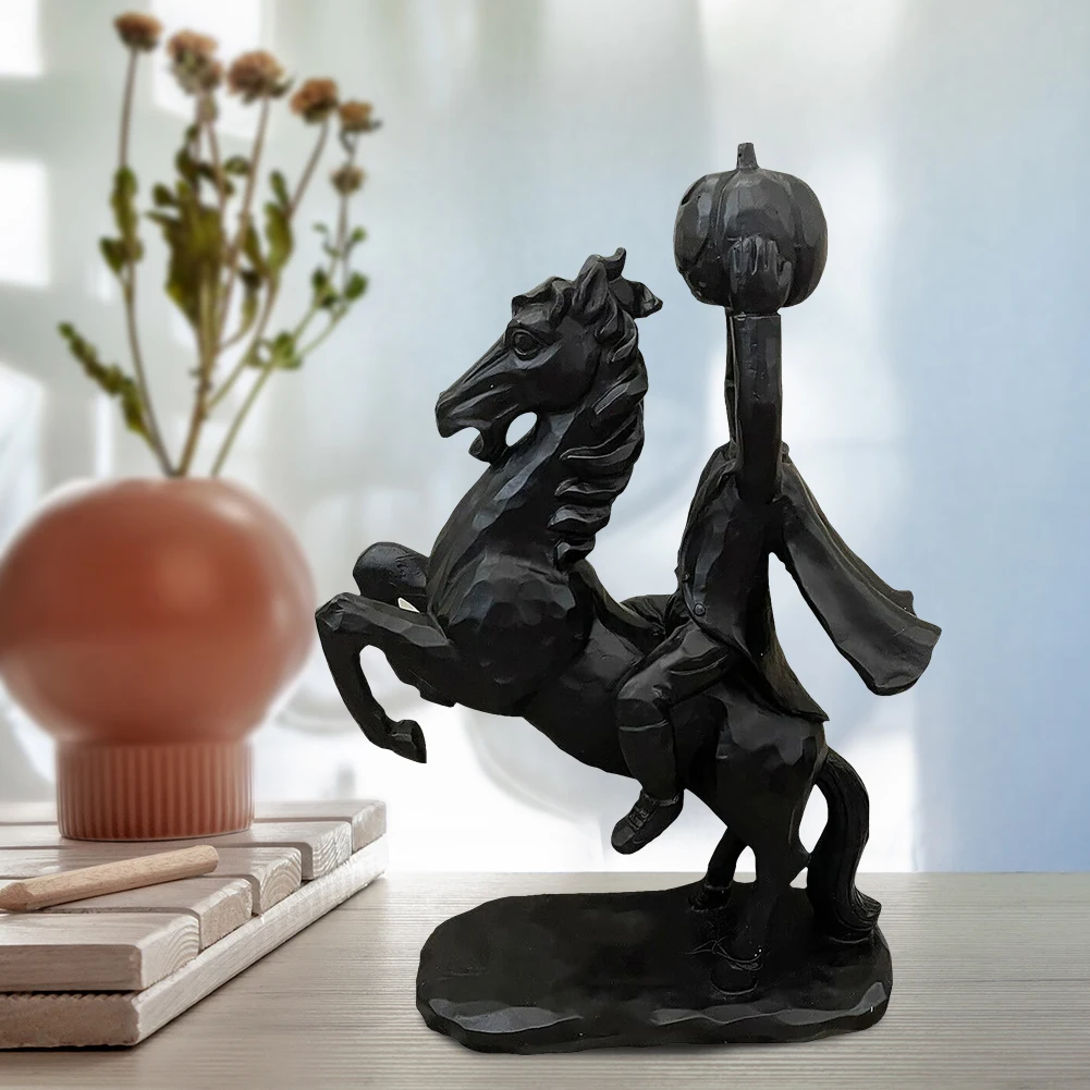 

Headless Horseman Figurines Resin Waterproof Statue Modern Home Office Desk Decoration Ornaments Gift Accessories