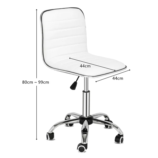 

FCH Horizontal Bar Chair Office Chair Armless White[USAREADYSTOCK]
