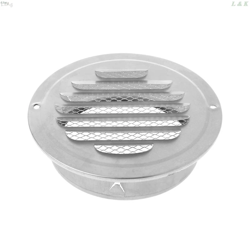 

Stainless Steel Exterior Wall Air Vent Grille Round Ducting Ventilation Grilles