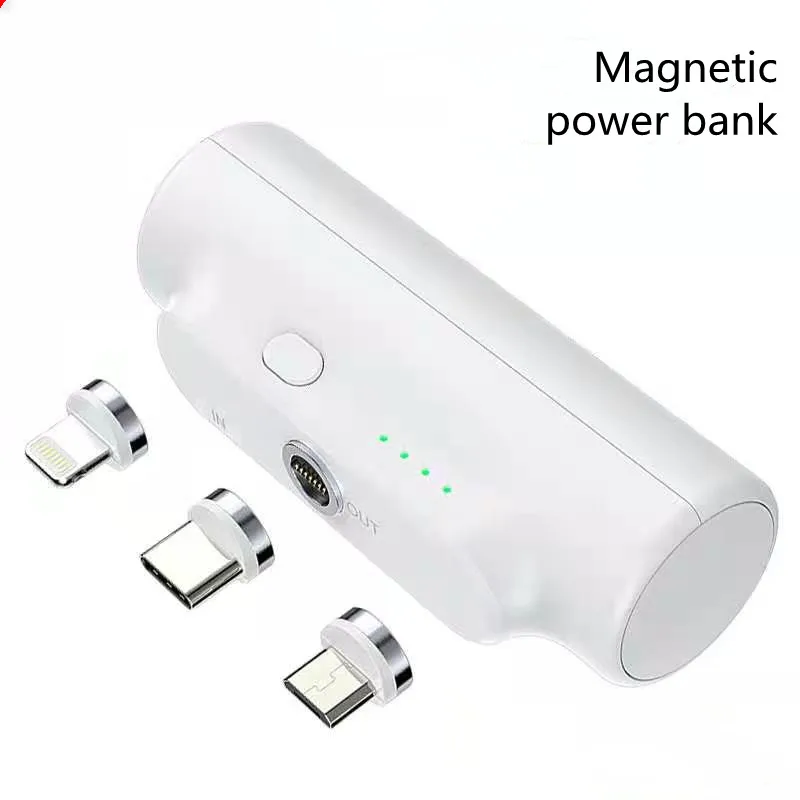 

Magnetic power bank 3000mAh wireless fast charging mini portable mobile phone mobile power capsule for iPhone 12 Pro Mini Max