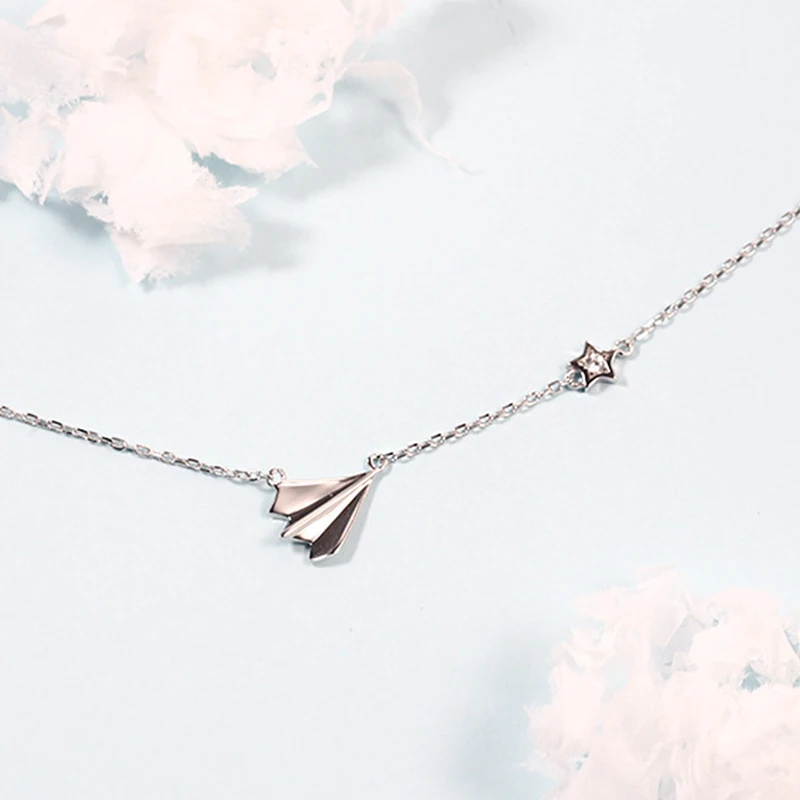 Креативное бумажное ожерелье с подвеской в виде звезды самолета Женские