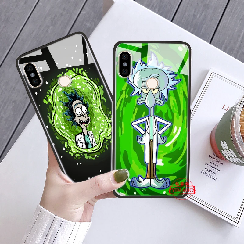 Роскошный чехол с мультипликационным принтом Рик и Морти Стекло для Xiaomi 8 Lite 9 A1 A2