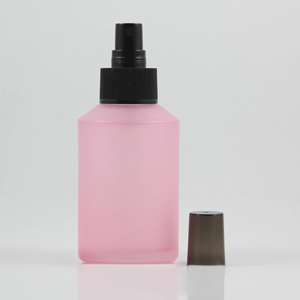 Разноцветный 125 мл пустой стеклянный флакон для парфюма с черной