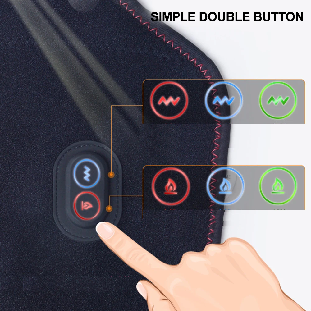 Электрический массажер с подогревом для ног наколенники поддержка