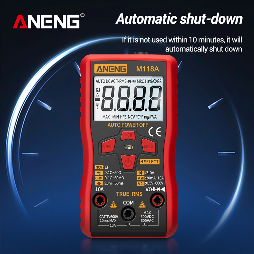 

M118A Digital Multimeter True RMS AC/DC Voltage Current Meter NCV Tester