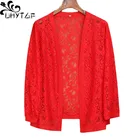 UHYTGF модная шаль, летняя куртка, Женский вязаный кардиган, повседневный тонкий размера плюс топ с V-образным вырезом, элегантное короткое пальто, 7XL, 1163