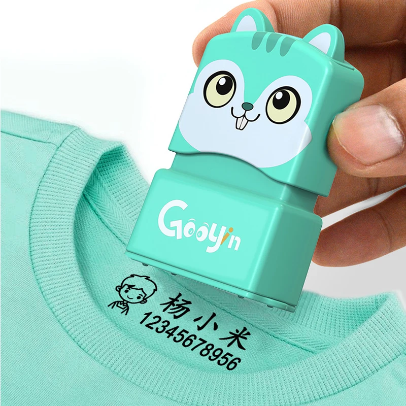 

Customized Name Stamp Paints Personal Student Child Baby Engraved Waterproof Non-fading Kindergarten Cartoon Clothing Name Seal