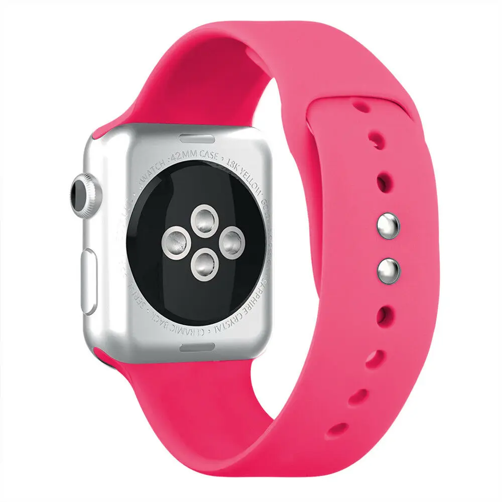 Сменный силиконовый спортивный ремешок 38 мм 44 мм для Apple Watch Series 1 2 3 4
