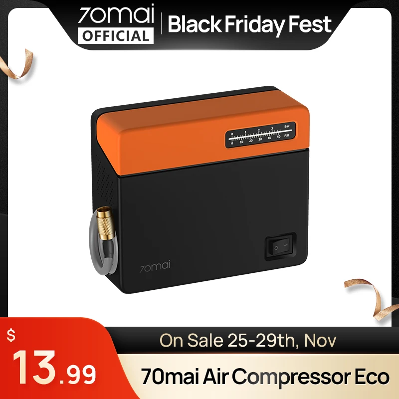  70mai автомобильный воздушный компрессор эко 70mai портативный Электрический автомобильный воздушный насос мини компрессор шин авто шины…