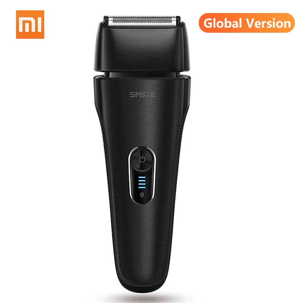 Черный Smate Reciprocating Electric Razor For Xiaomi Mijia Men Shaver Four Blade Trimmer Beard Dry and Wet Machine For Shaving Razor - Цвет: Черный