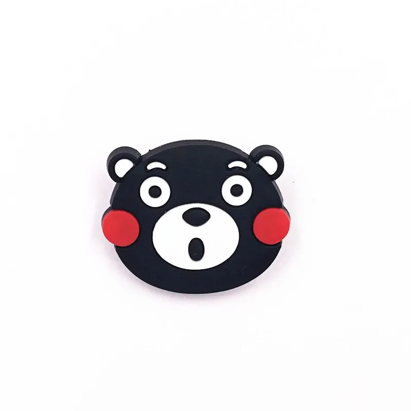 1 шт. Kumamon мультфильм медведь значок силиконовый значок Милые Животные Мода брошь слон булавка для украшения на рюкзак одежда шляпа - Цвет: Коричневый